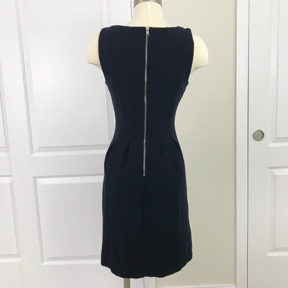 J. Crew Navy Scuba Dress Size 4 - Picture 4 of 8